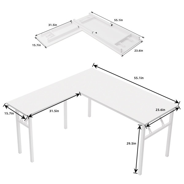 Inbox Zero Reversible LShape Desk & Reviews Wayfair